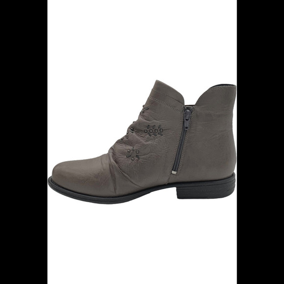 Miz Mooz Leather Wide Width Ankle Boots Limit Graphite - Medium - Picture 2 of 4